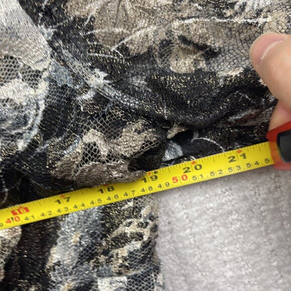 Y2K Marie Claire Sheer Floral Mesh XL Top Off-Shoulder Goth Emo Fairy Romantic - Picture 8 of 12